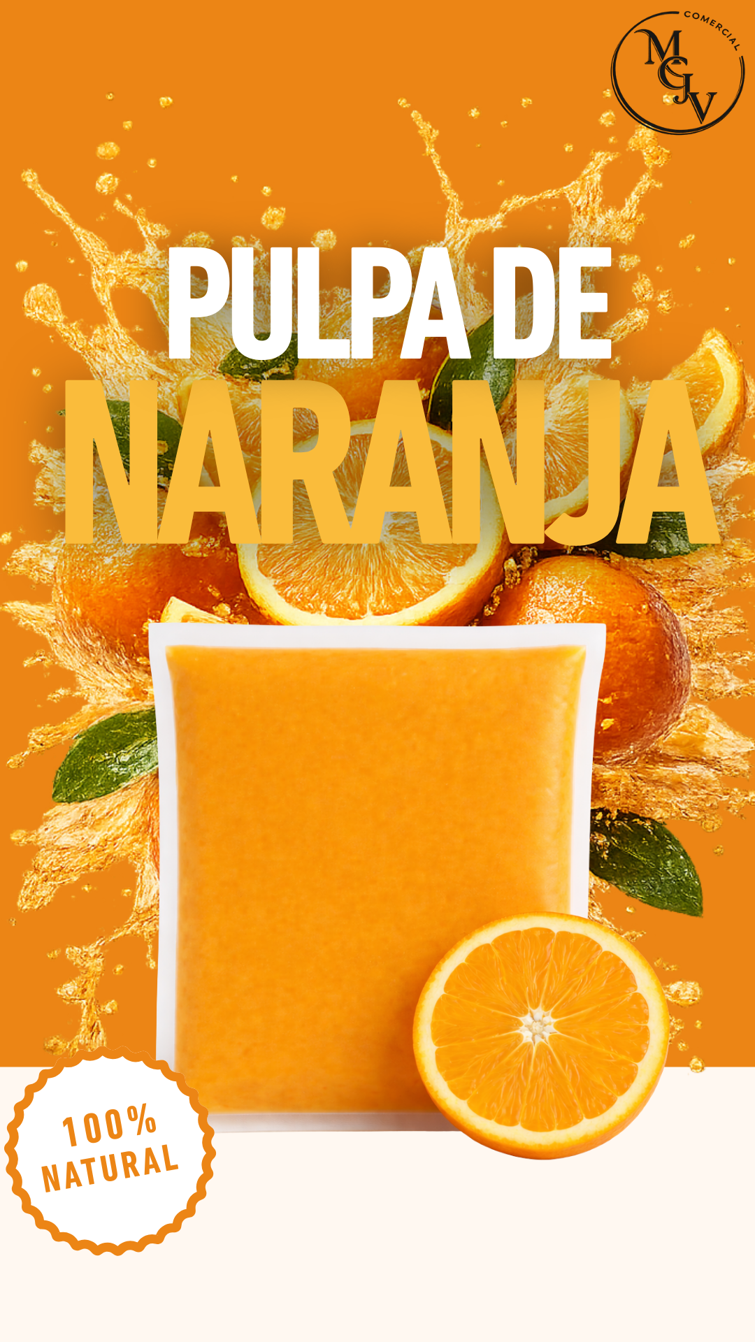 Pulpa De Naranja Congelada 1kg-3kg-5kg