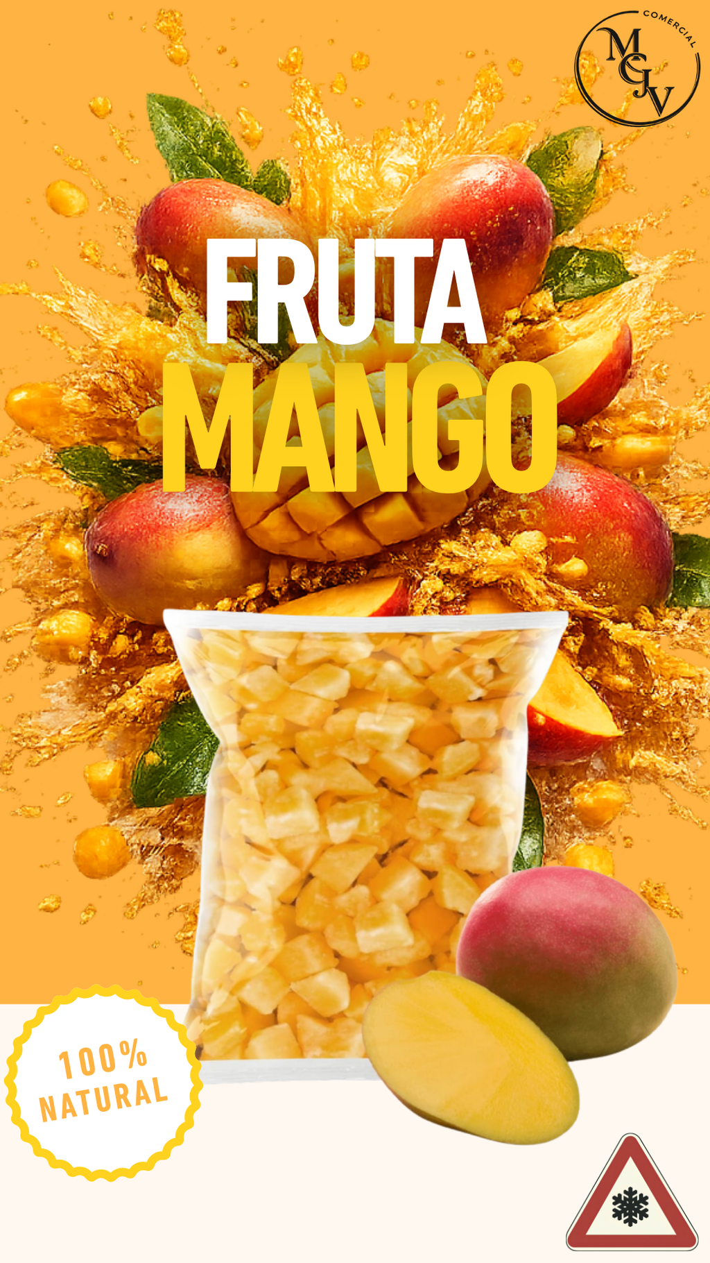 Fruta Mango En Trozos Congelados 1kg-3kg-5kg