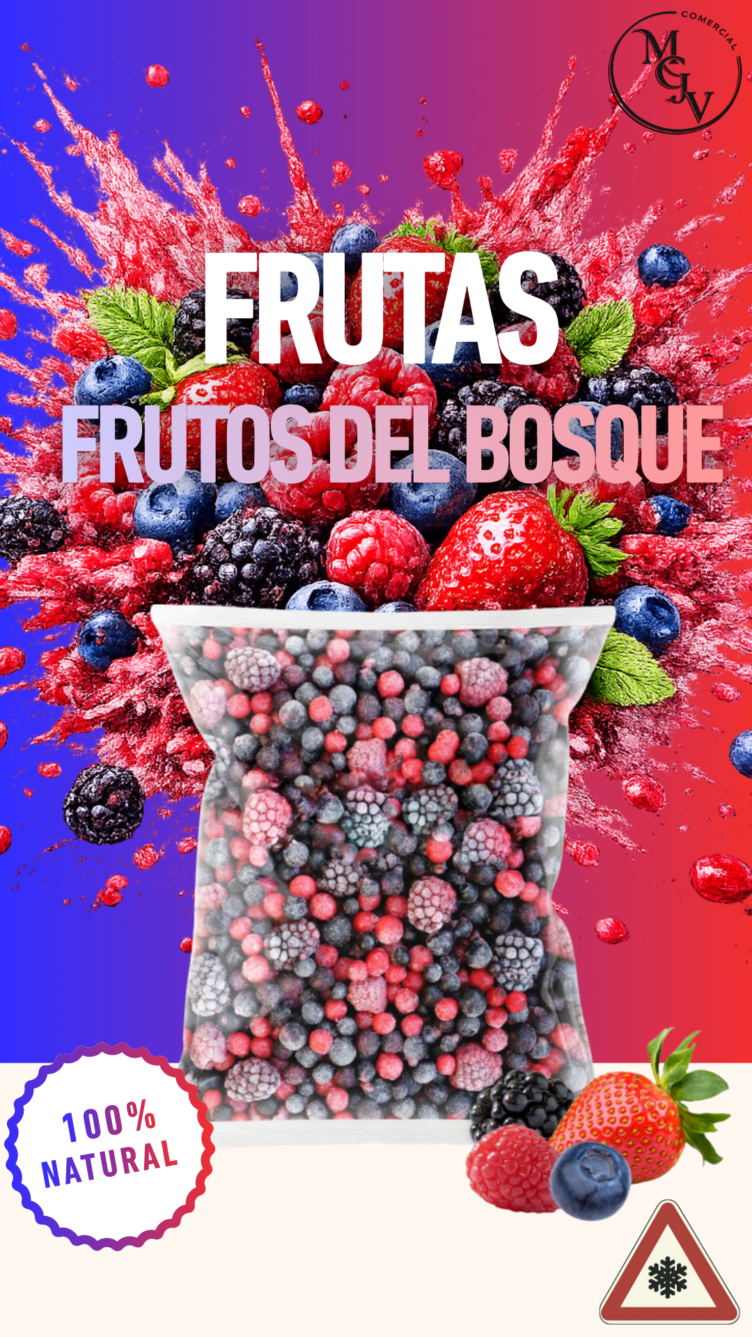 Fruta Congelada Mix Berries / Frutos del Bosque Congelados 1kg-3kg-5kg