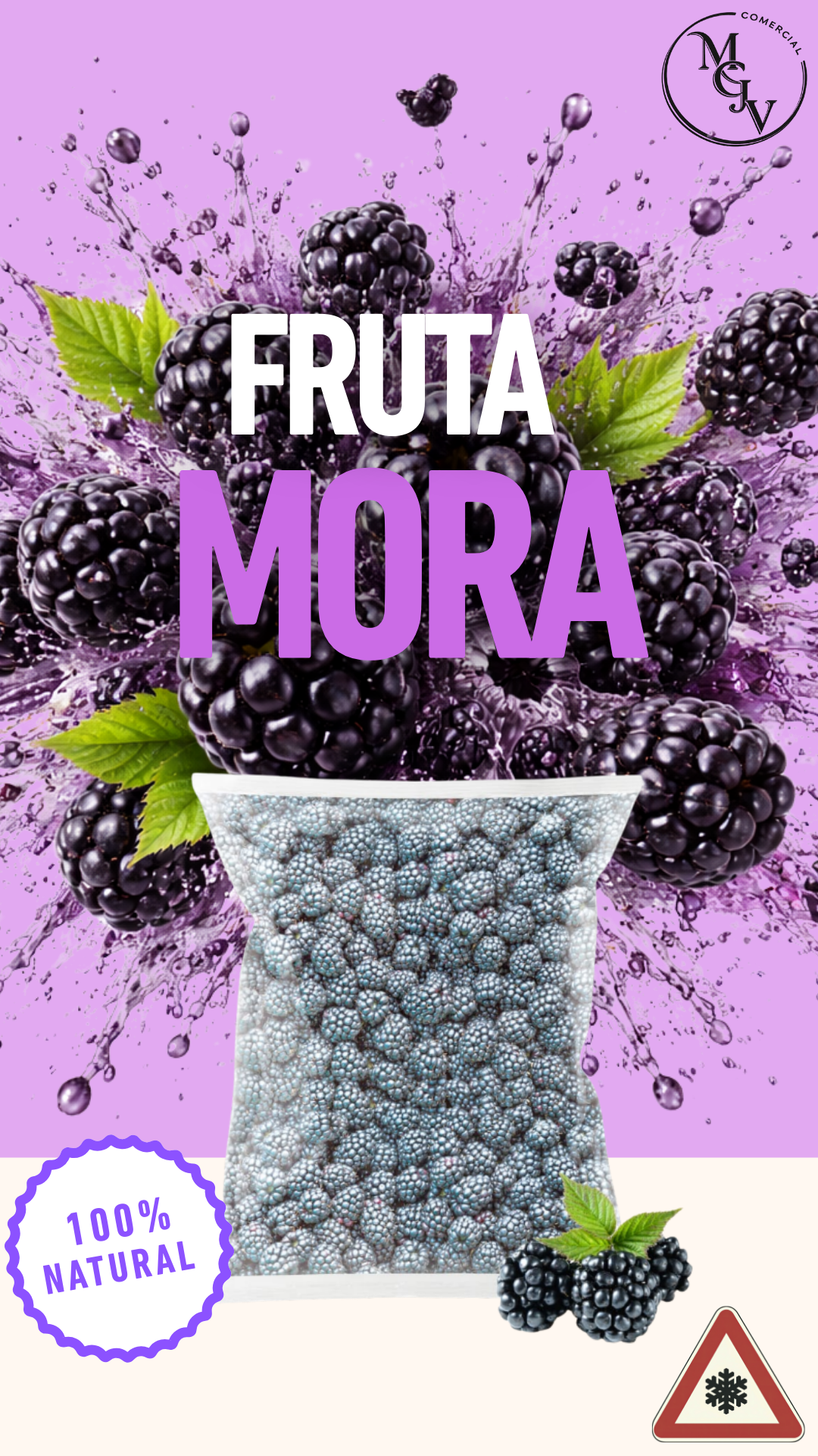 Fruta Congelada Mora 1kg 3kg 5kg