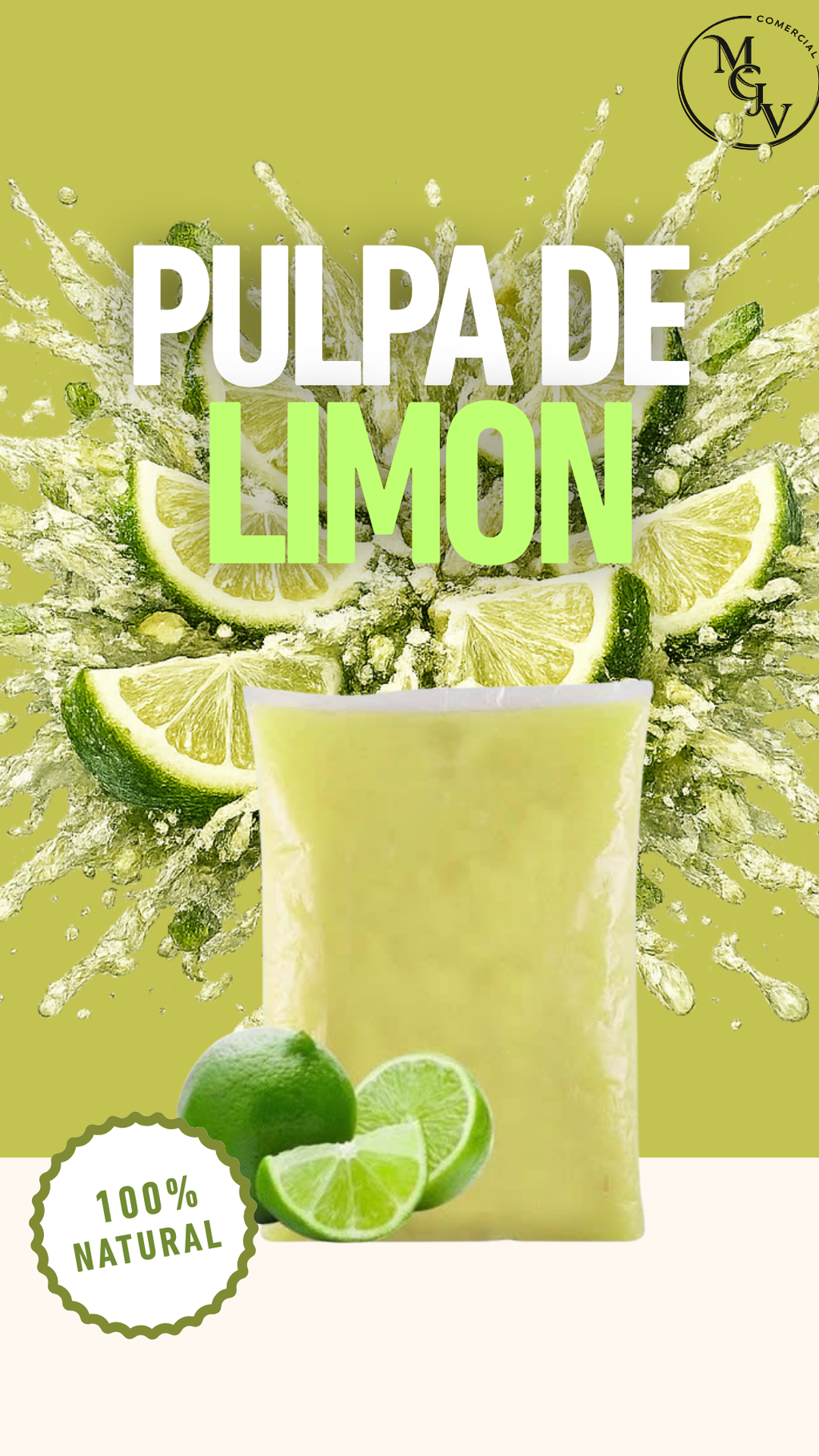 Pulpa De Limón Congelada 1kg-3kg-5kg