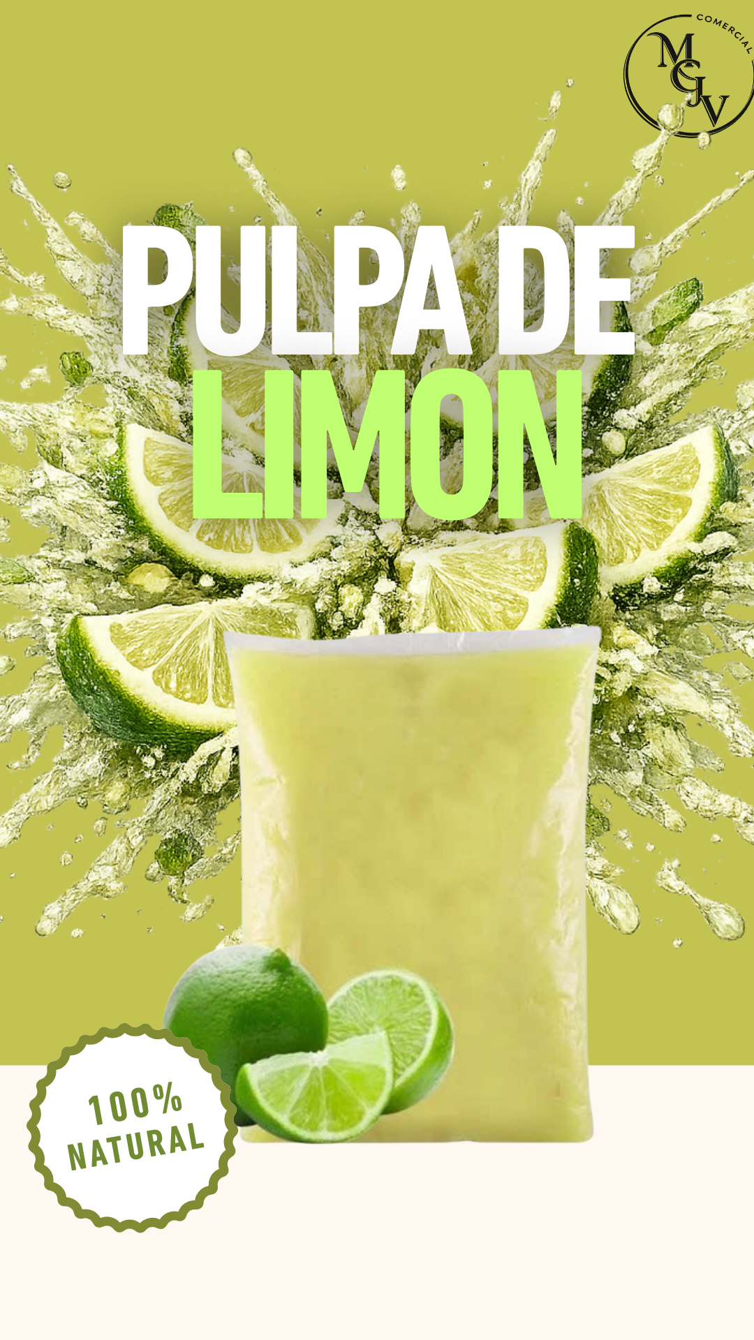Pulpa De Limón Congelada 1kg-3kg-5kg
